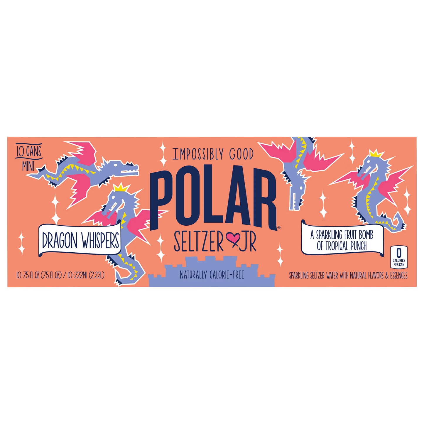 Polar Sparkling Dragon Whispers Mini Seltzer Water 75 fl. oz. bulk pack available from Crabtree Supply. Fast local delivery and nationwide shipping.