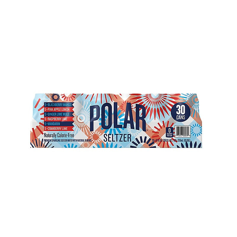 Polar Seltzer Stars and Stripes Variety Pack, 30 pk./12 oz.