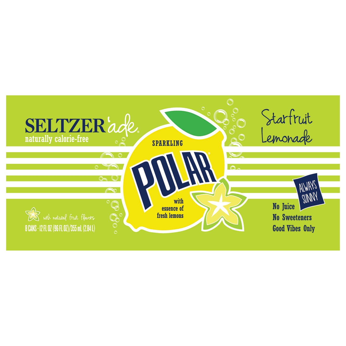 Polar Sparkling Starfruit Lemonade Seltzer'ade bulk pack available from Crabtree Supply. Fast local delivery and nationwide shipping.
