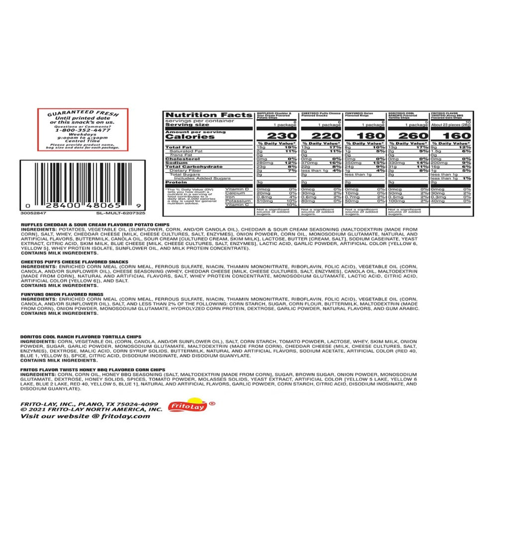 Frito-Lay Variety Pack of Snacks and Chips, Premiere Mix, 30 ct. – alternate product view 3