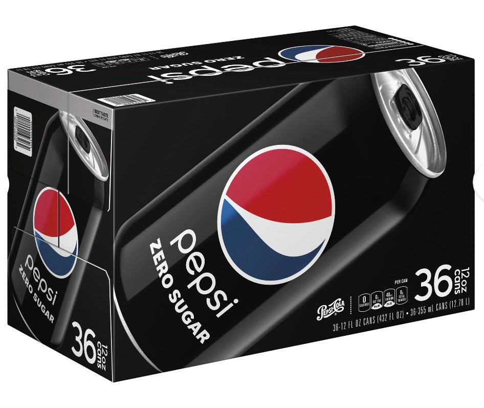 Pepsi Zero Sugar Zero Sugar Cola (36 ct, 12 oz)