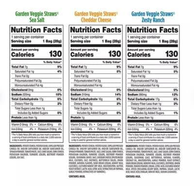 Sensible Portions Garden Veggie Straws Variety Snack Pack, 30 pk./1 oz. – alternate product view 2