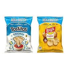 Lay's Classic Potato Chips & Tostitos Restaurant Style Tortilla Chips Jumbo Bags, 2 Pack product packaging