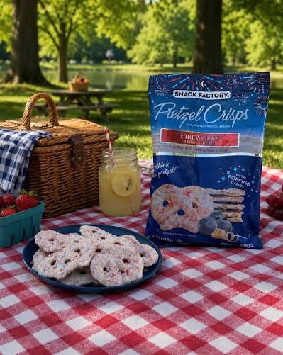 Snack Factory Fireworks Berry Creme Pretzel Crisps, 4 oz.