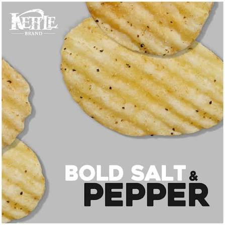 Kettle Brand Krinkle Cut Salt & Fresh Ground Pepper Potato Chips Party Size, 13 oz.