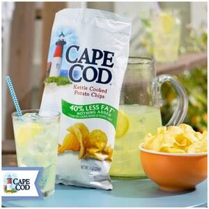 Cape Cod 40% Less Fat Kettle Cooked Original Potato Chips, 10 ct.