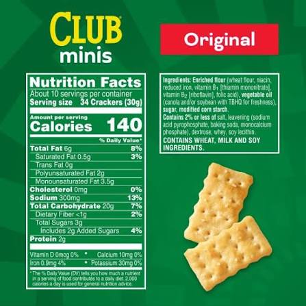 Club Original Crackers, 11 oz.