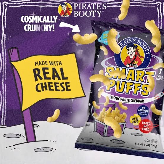 Pirate's Booty Smart Puffs Cosmic White Cheddar, 6 oz.