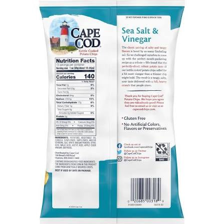 Cape Cod Kettle Cooked Sea Salt & Vinegar Potato Chips, 7.5 oz.
