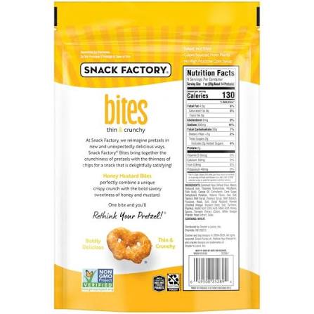 Snack Factory Honey Mustard Thin & Crunchy Baked Pretzel Snacks, 9 oz. — additional product image 3.