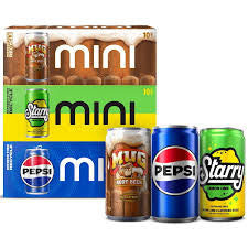 Pepsi, Starry Lemon Lime and Mug Root Beer Soda Mini Variety Pack, 7.5 fl oz., 30 pk. bulk pack available from Crabtree Supply. Fast local delivery and nationwide shipping.