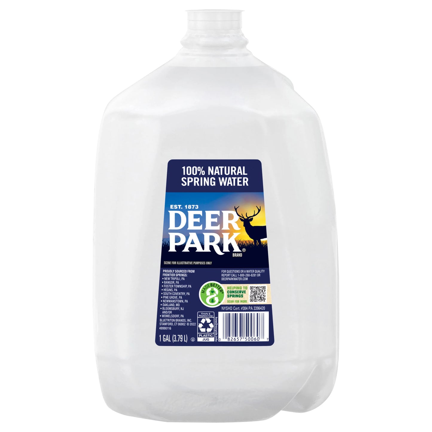 Deer Park 100% Natural Spring Water 128 fl. oz. jug