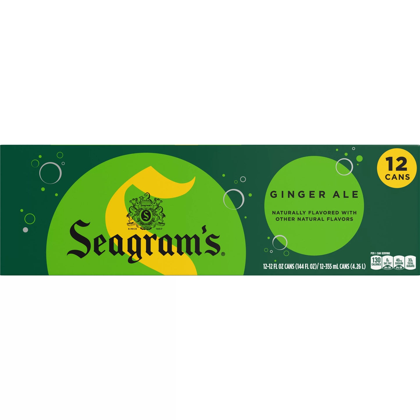 Seagrams Ginger Ale Soda Cans 12 x 12 fl. oz. bulk pack available from Crabtree Supply. Fast local delivery and nationwide shipping.