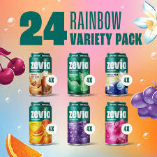 Zevia Zero Calorie Rainbow Pack Mini Cans Club Pack (30 ct, 7.5 oz) bulk pack available from Crabtree Supply. Fast local delivery and nationwide shipping.