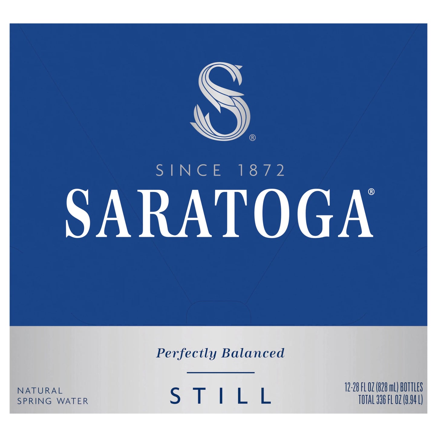 Saratoga Still Natural Spring Water, case of 12 x 28 fl. oz. bottles