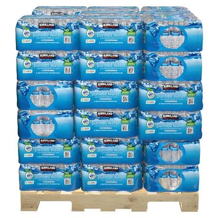 Kirkland Signature Bottled Water 48-case pallet, 16.9 fl. oz. 40-count cases