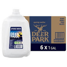 Deer Park 100% Natural Spring Water, case of 6 x 1 gallon jugs