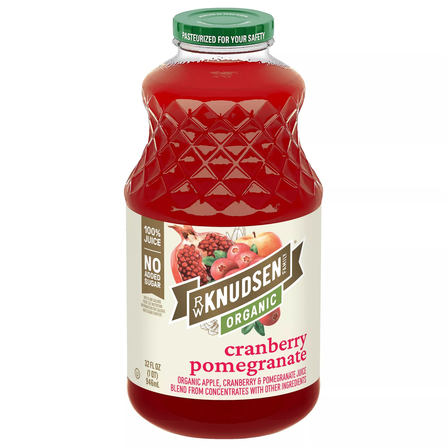 R.W. Knudsen Family Organic Cranberry Pomegranate Juice, 32 fl. oz. bottle