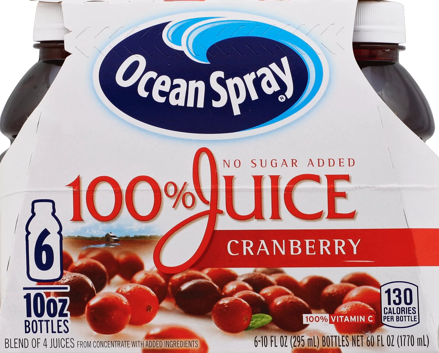 Ocean Spray 100% Juice, Cranberry, 60 fl. oz. bottle