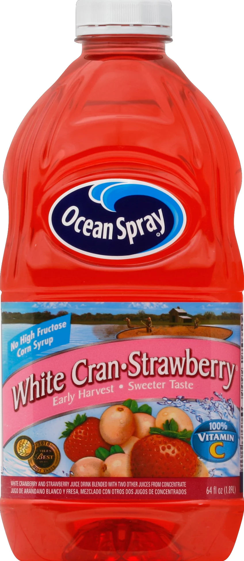 Ocean Spray Juice Drink, White Cran-Strawberry, 64 fl. oz. bottle