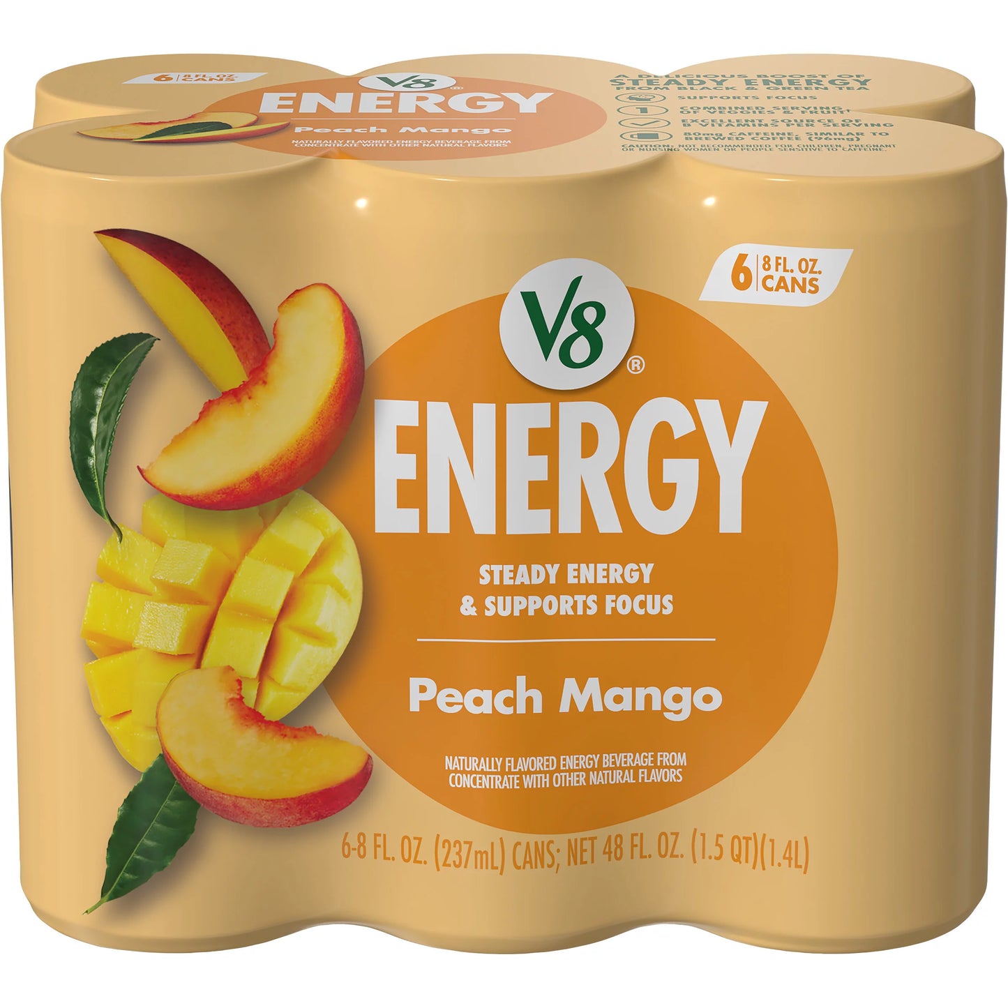 V8 Energy Peach Mango Energy Drink, 48 fl. oz.