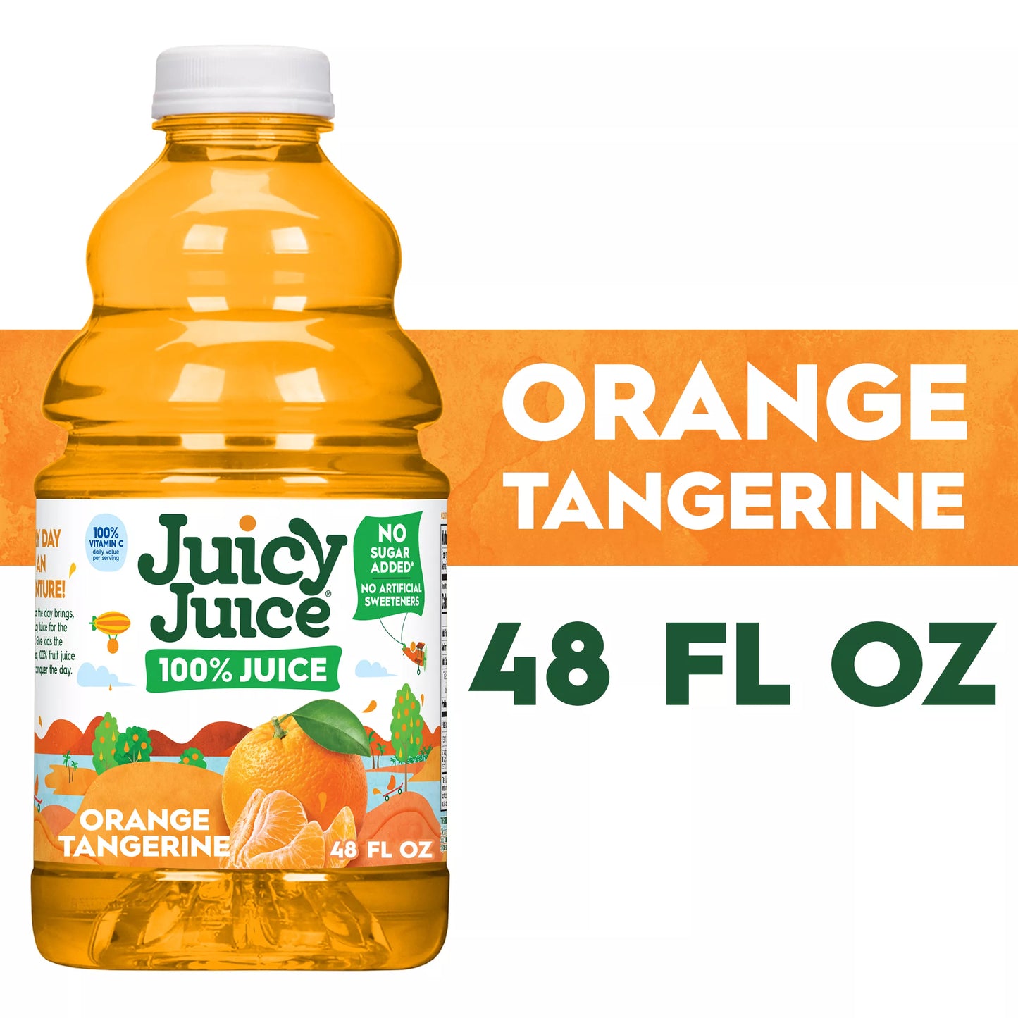 Juicy Juice 100% Orange Tangerine Juice, 48 fl. oz. Bottle