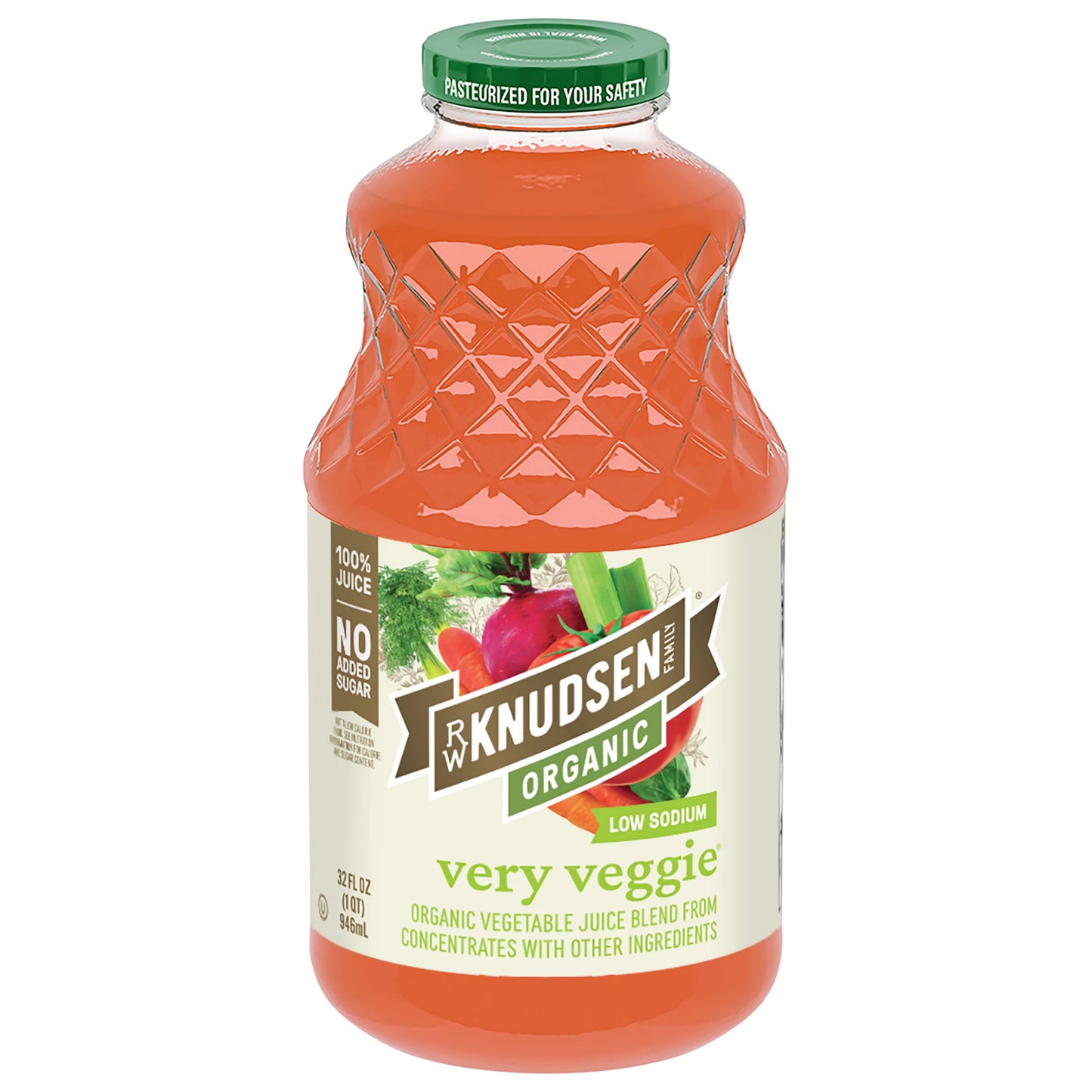R.W. Knudsen Family Organic Very Veggie Low Sodium Juice, 32 fl. oz.