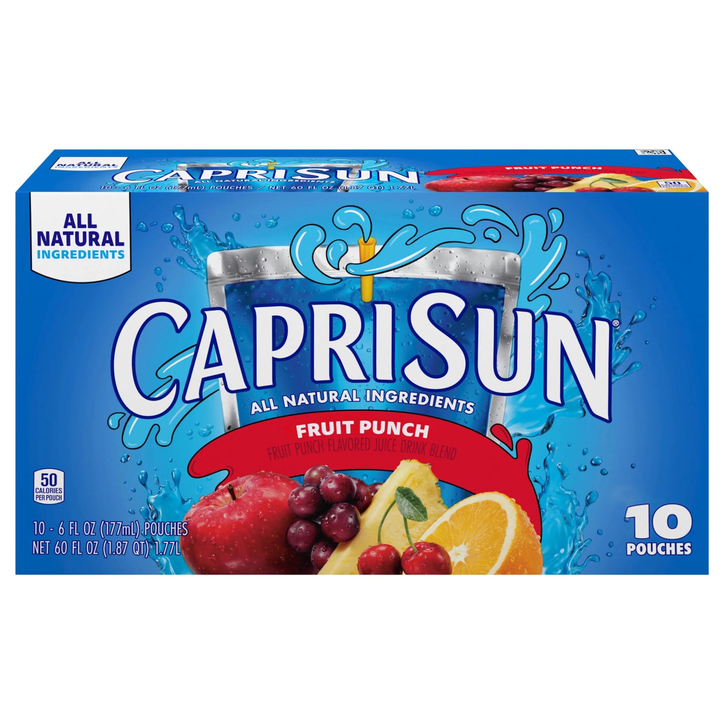 Capri Sun Fruit Punch Juice Drink Blend, 60 fl. oz. Capri Sun beverage package