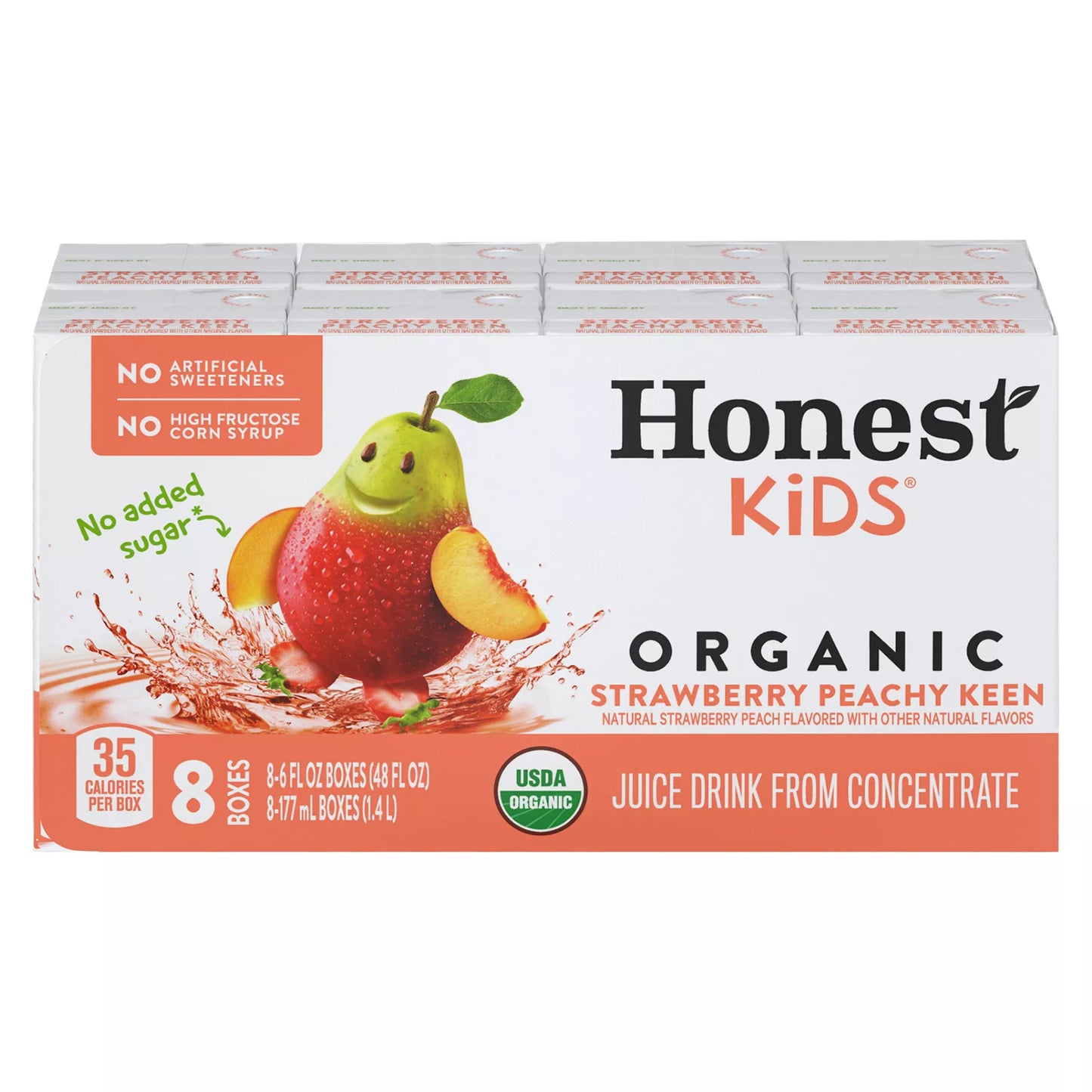 Honest Kids Juice Drink, Organic, Strawberry Peachy Keen, 48 fl. oz. package
