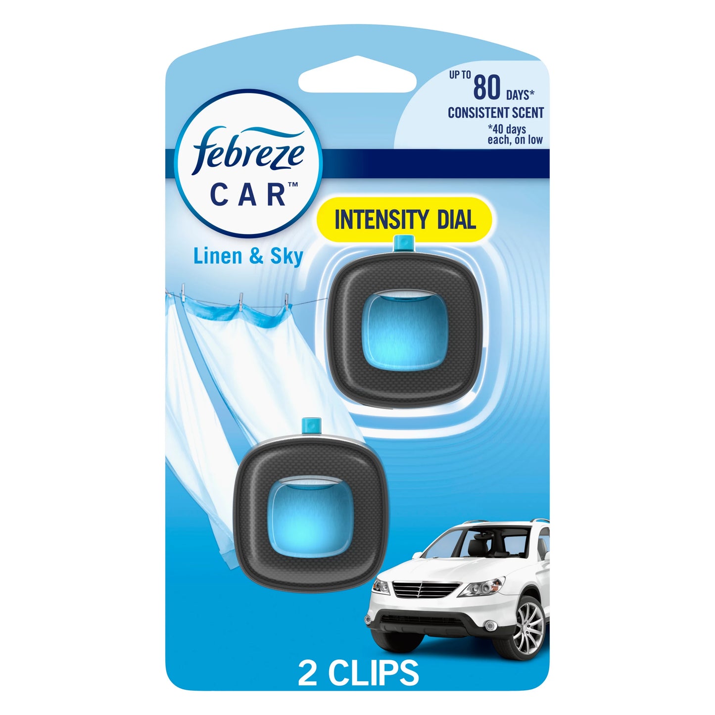 Febreze Car Air Freshener Odor-Fighting Automotive Vent Clip 0.13 fl. oz.