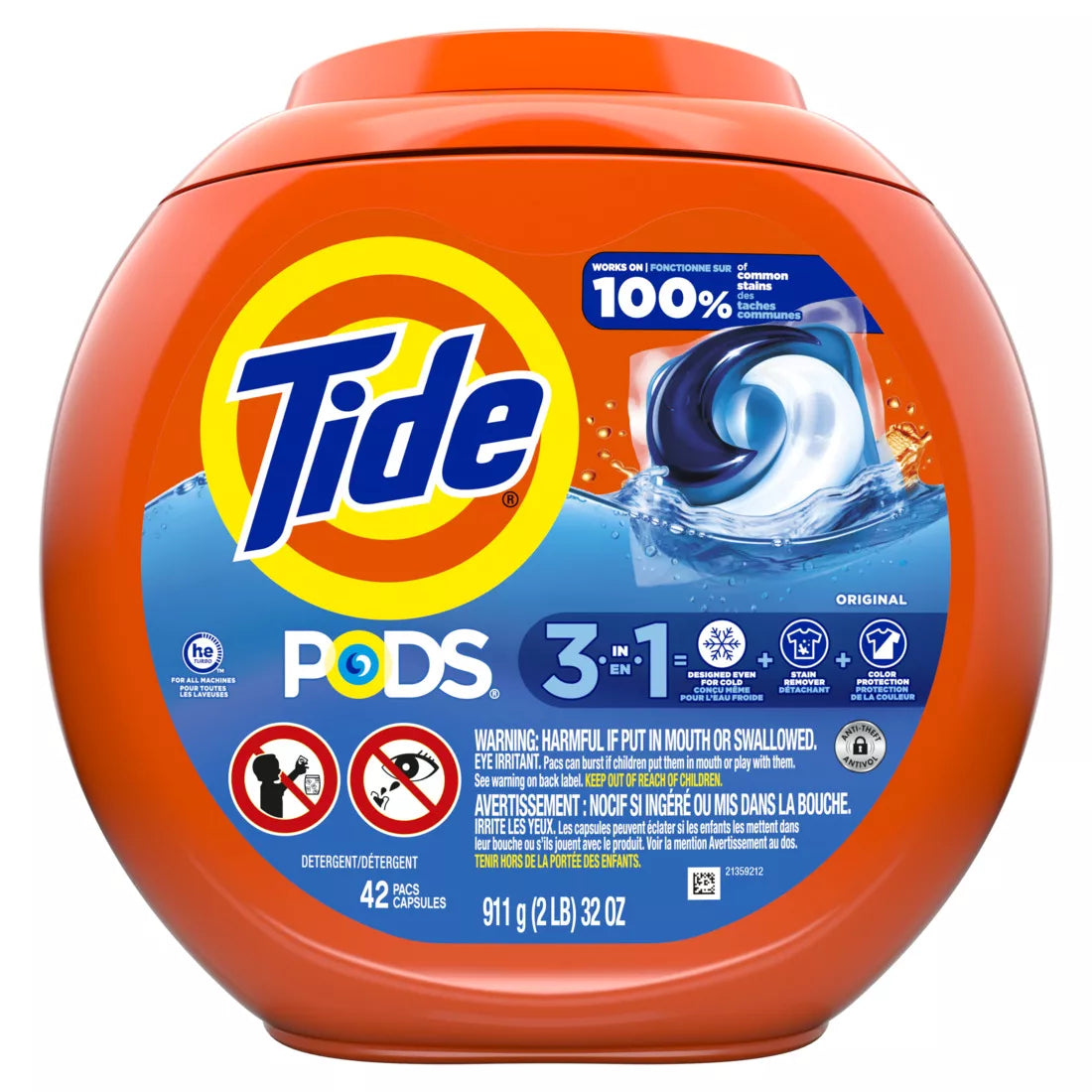 Tide Fabric care PODS Laundry Detergent Pacs, Original Scent 42 ct.