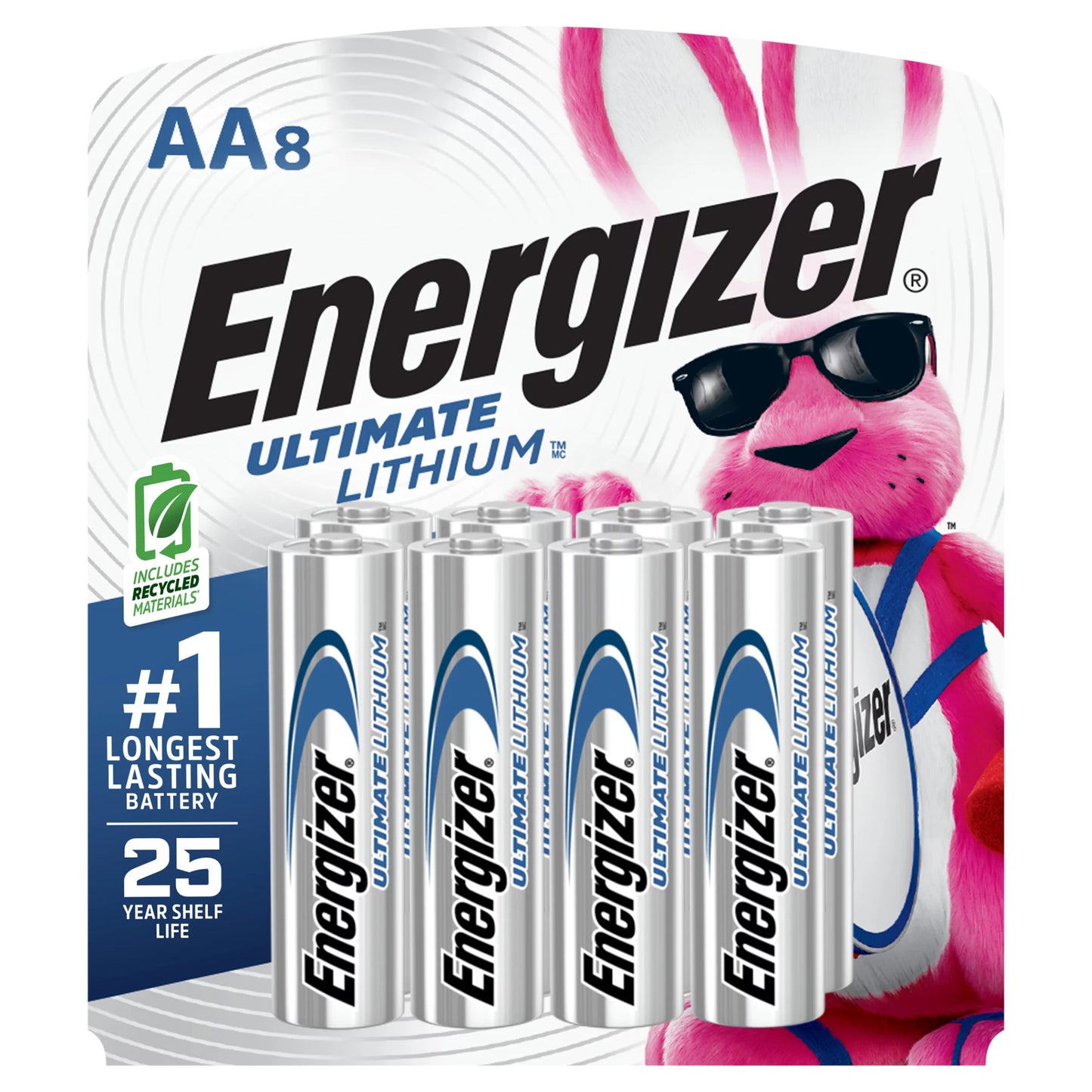 Energizer Batteries, Ultimate Lithium, AA 8 each