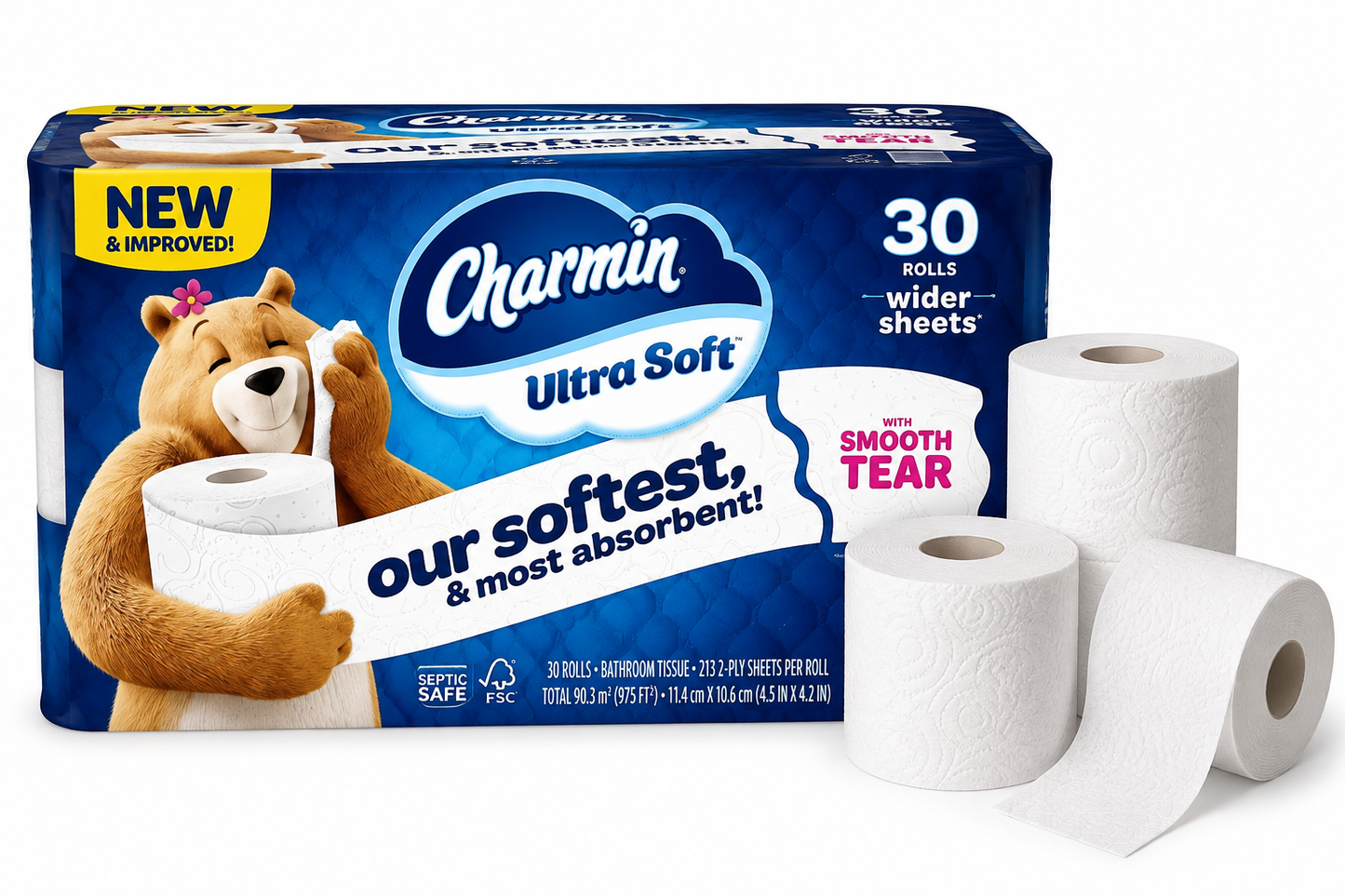 Charmin Ultra Soft Bath Tissue, 2-Ply, 213 Sheets, 30 Rolls