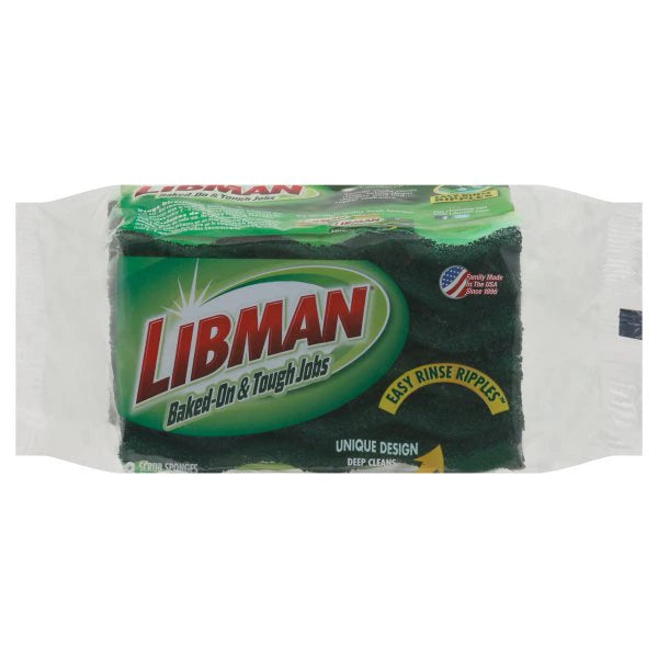 Libman Scrub Sponges, Baked-On & Tough Jobs 3 each
