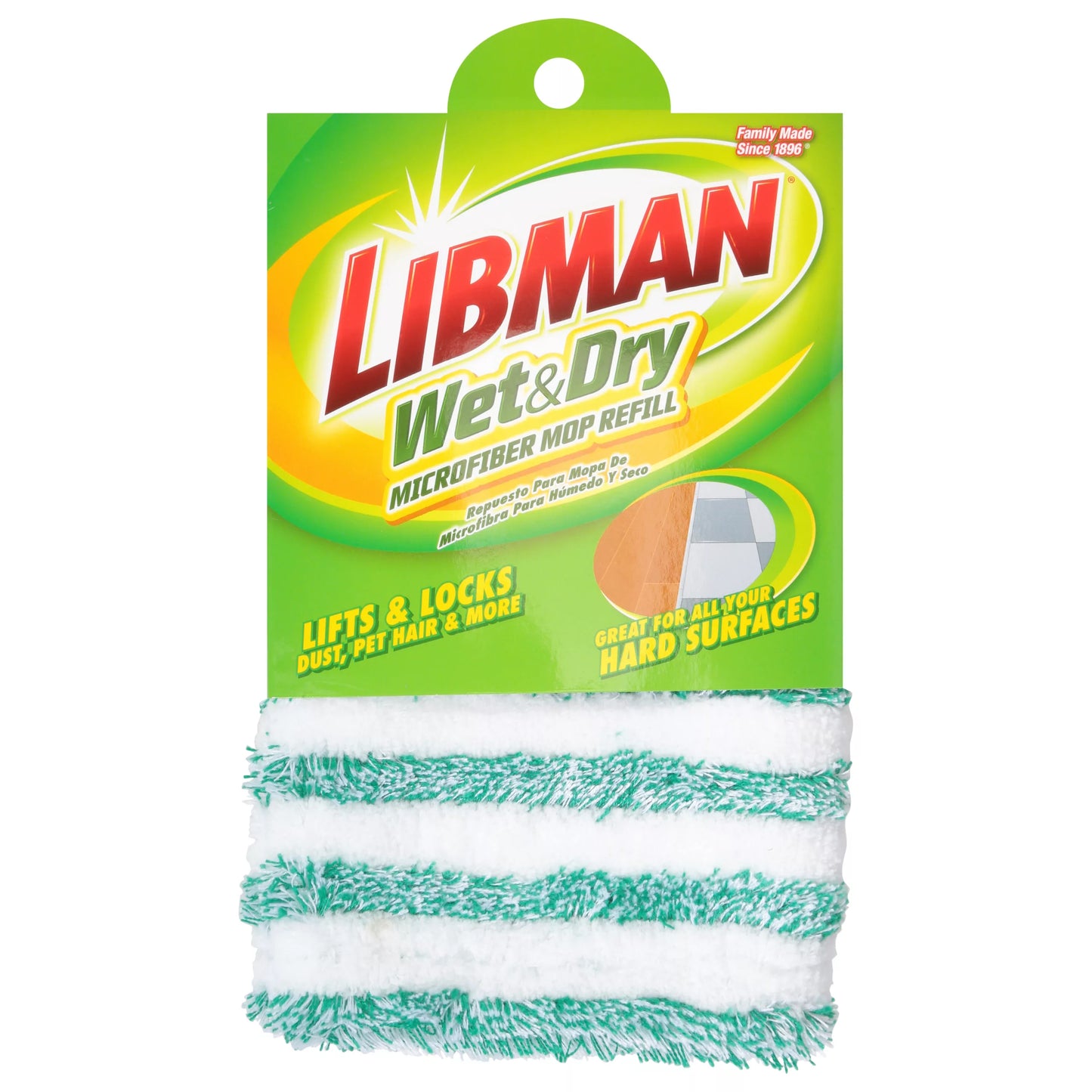 Libman Mop Refill, Microfiber, Wet & Dry 1 each