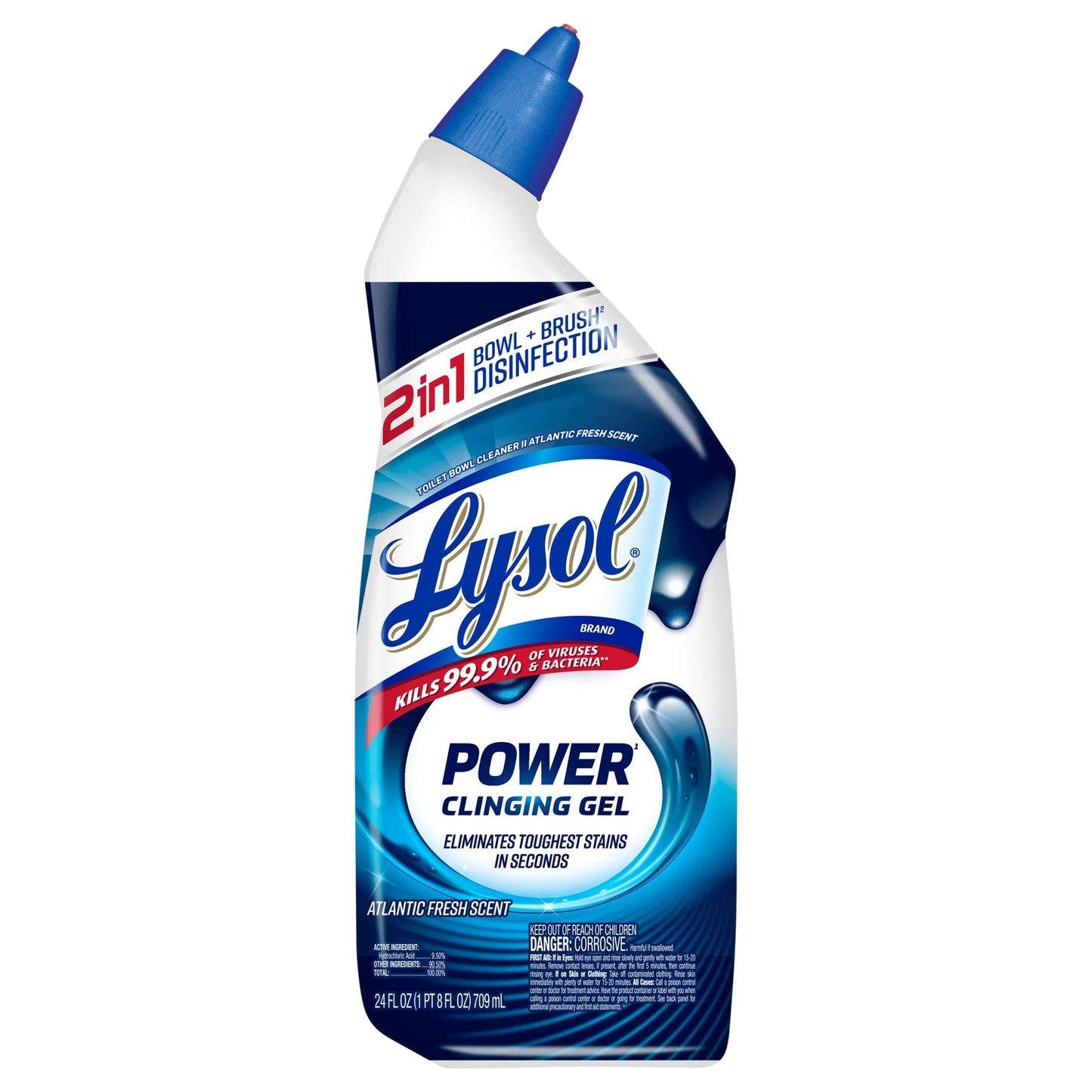 Lysol Power Atlantic Fresh Scent Clinging Gel 24 fl. oz.