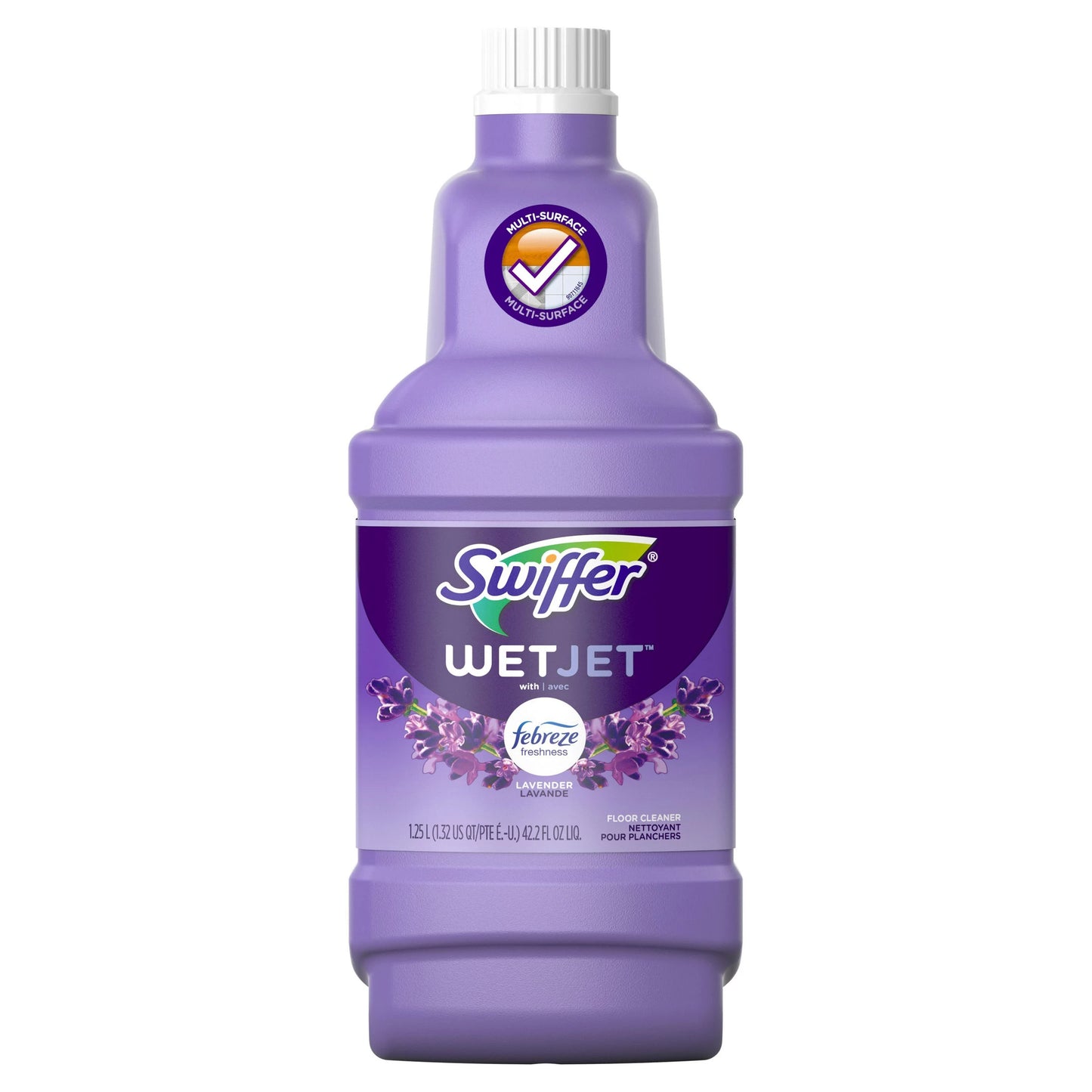 Swiffer WetJet Mop Refill Solution, Floor Cleaner, Lavender 42.2 fl. oz.