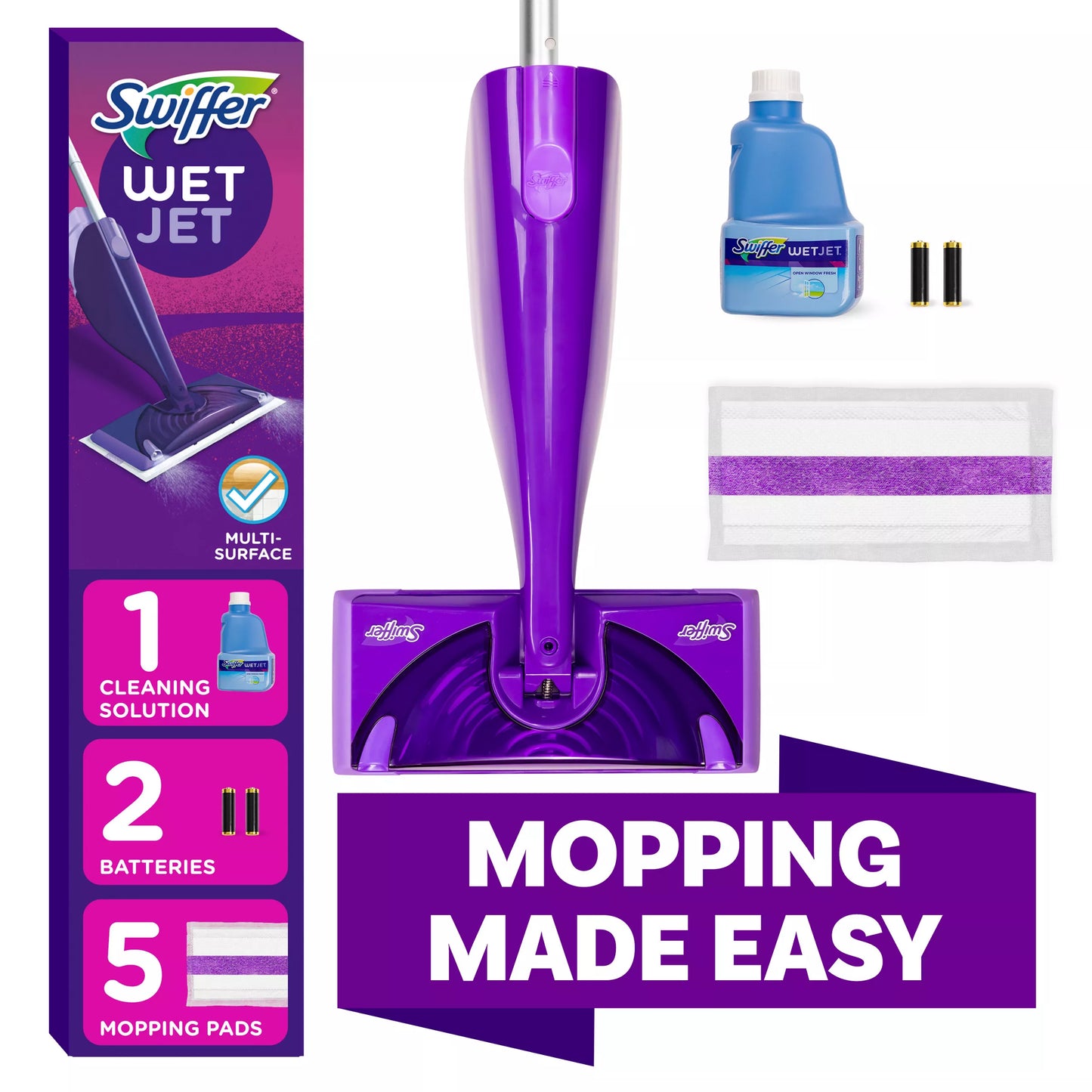 Swiffer WetJet Wet Jet Mop, Floor Cleaner, Wood, Laminate, Tile, Cleaning Set 1 each