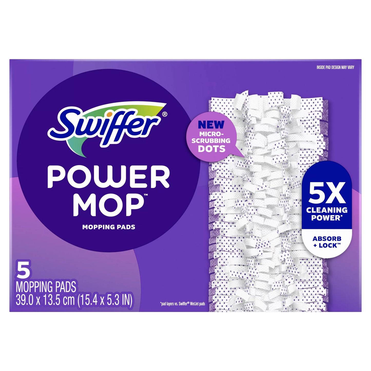 Swiffer Powermop Multi-Surface Mopping Pad Refills 5 ct.