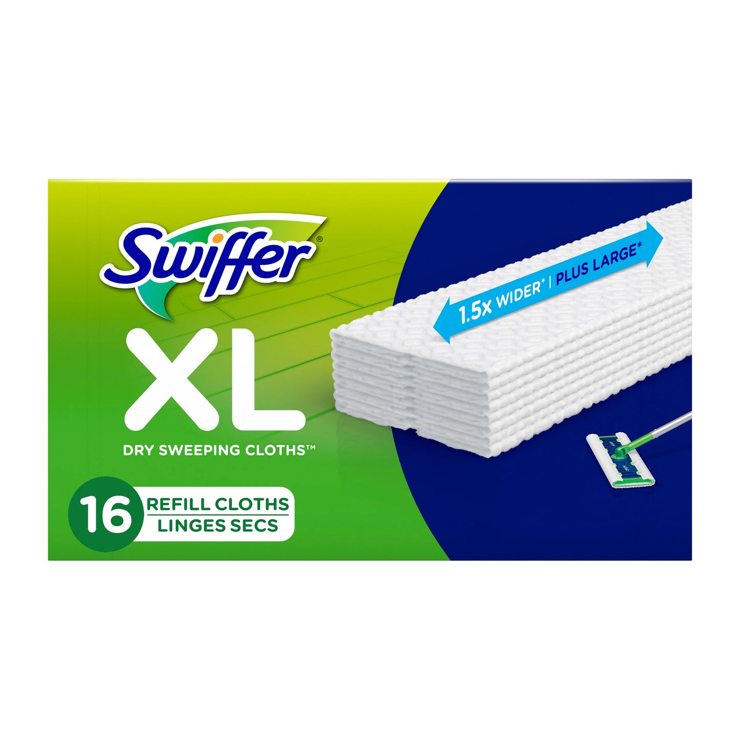 Swiffer Sweep + Mop XL, Dry Pads Refill, Floor Cleaner, Unscented 16 ct.