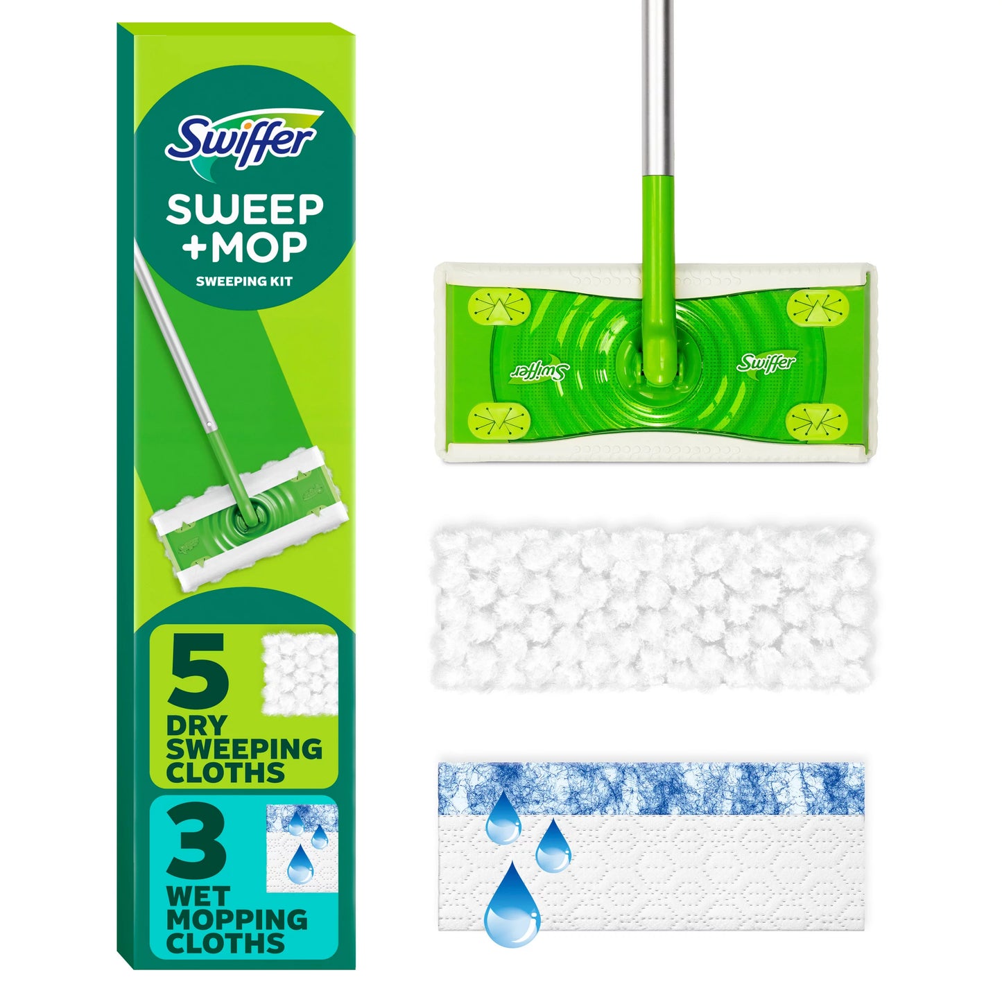 Swiffer Sweeper Sweep and Mop, Dry + Wet Floor Kit 1 each