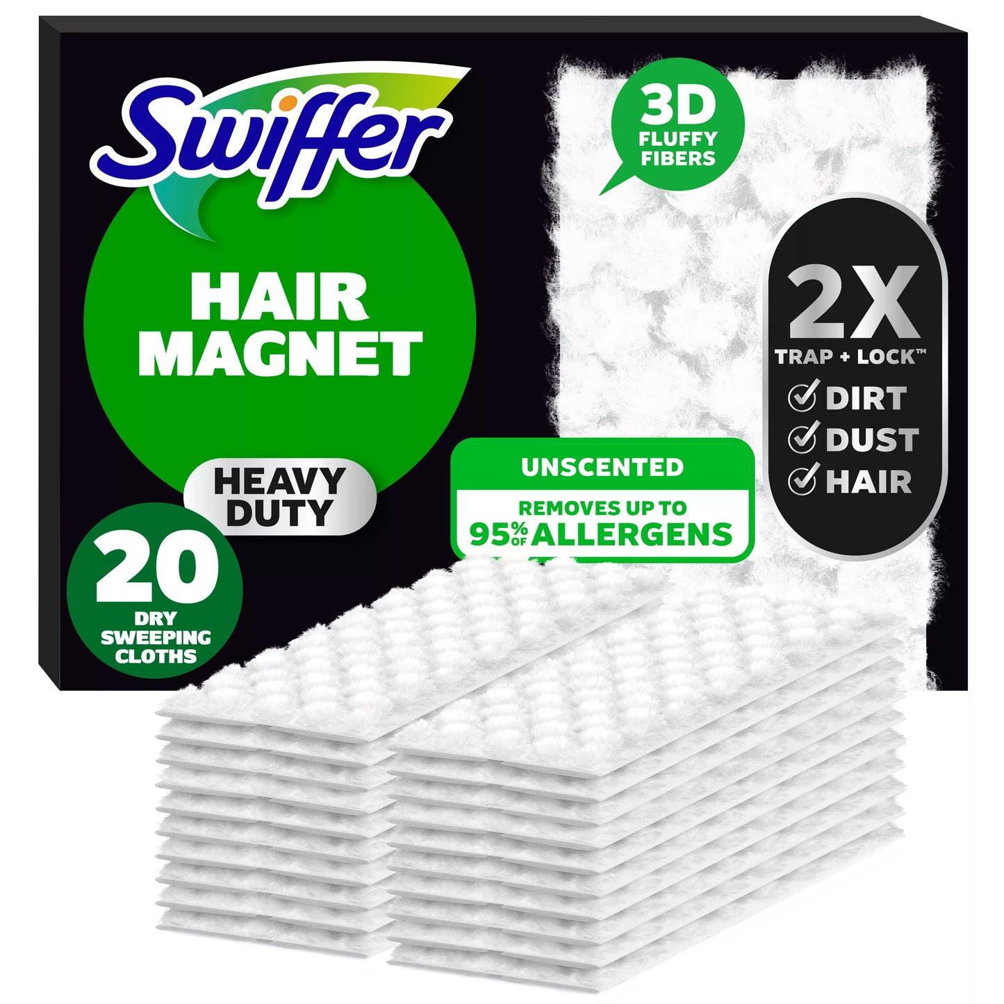 Swiffer Sweeper Sweep + Mop, Wet Pads Refill, Floor Cleaner, Unscented 20 ct.