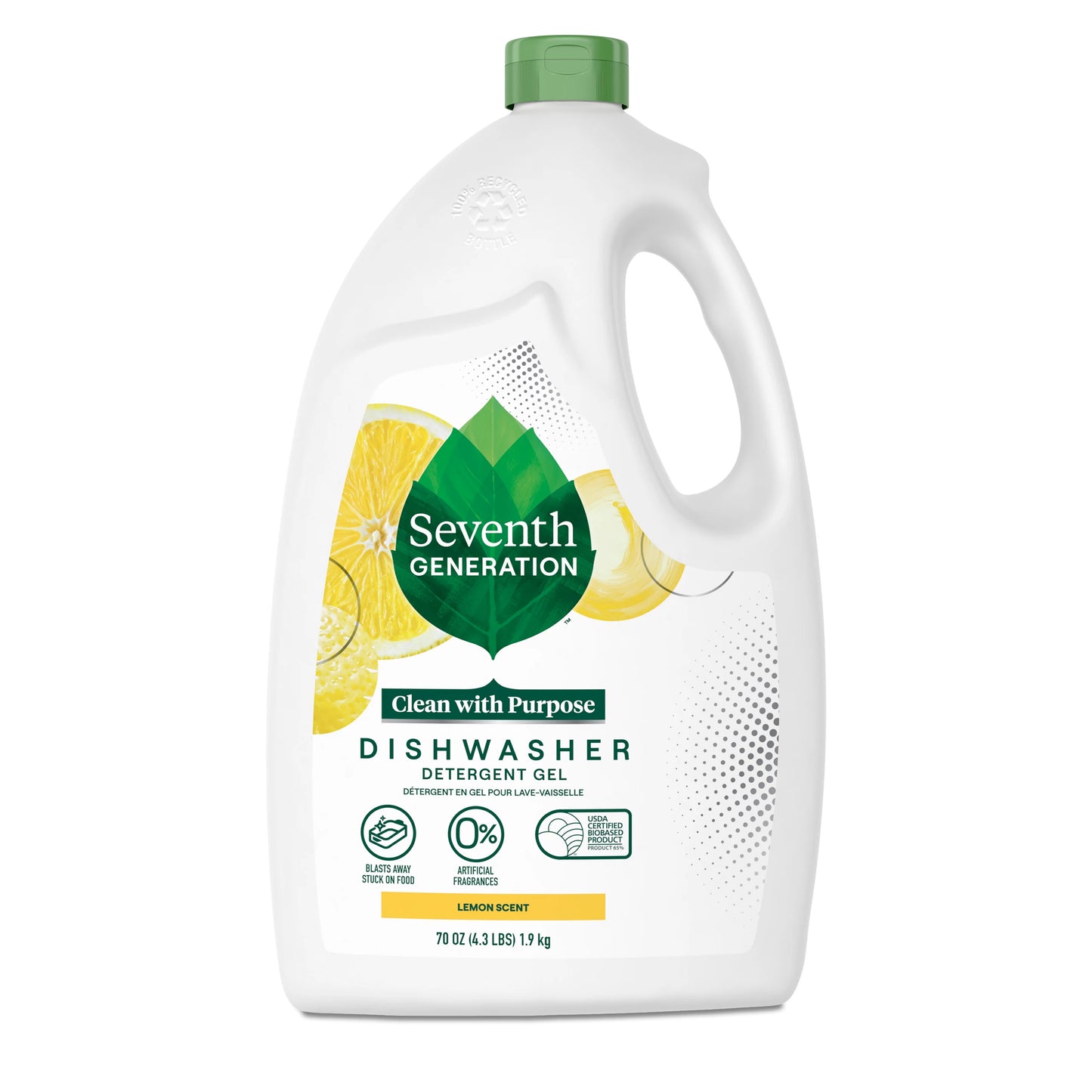 Seventh Generation Lemon Scent Dishwasher Detergent Gel 70 ounce
