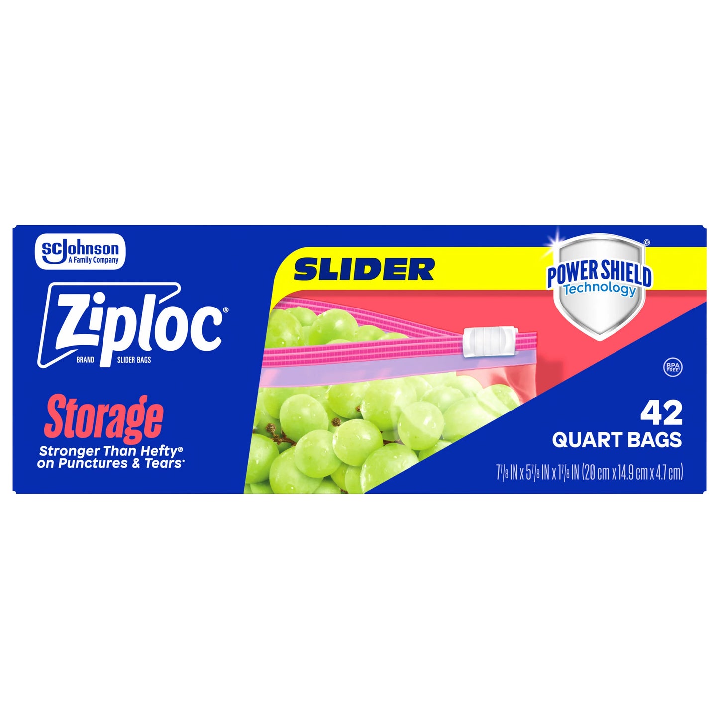 Ziploc Quart Storage Slider Bags 42 ct.