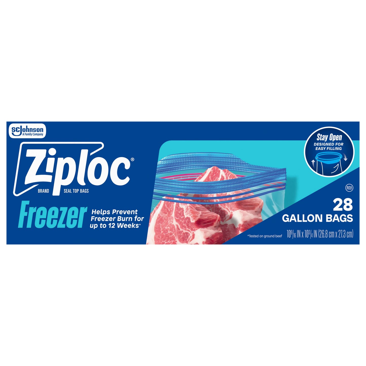Ziploc Freezer Gallon Seal Top Bags 28 ct.