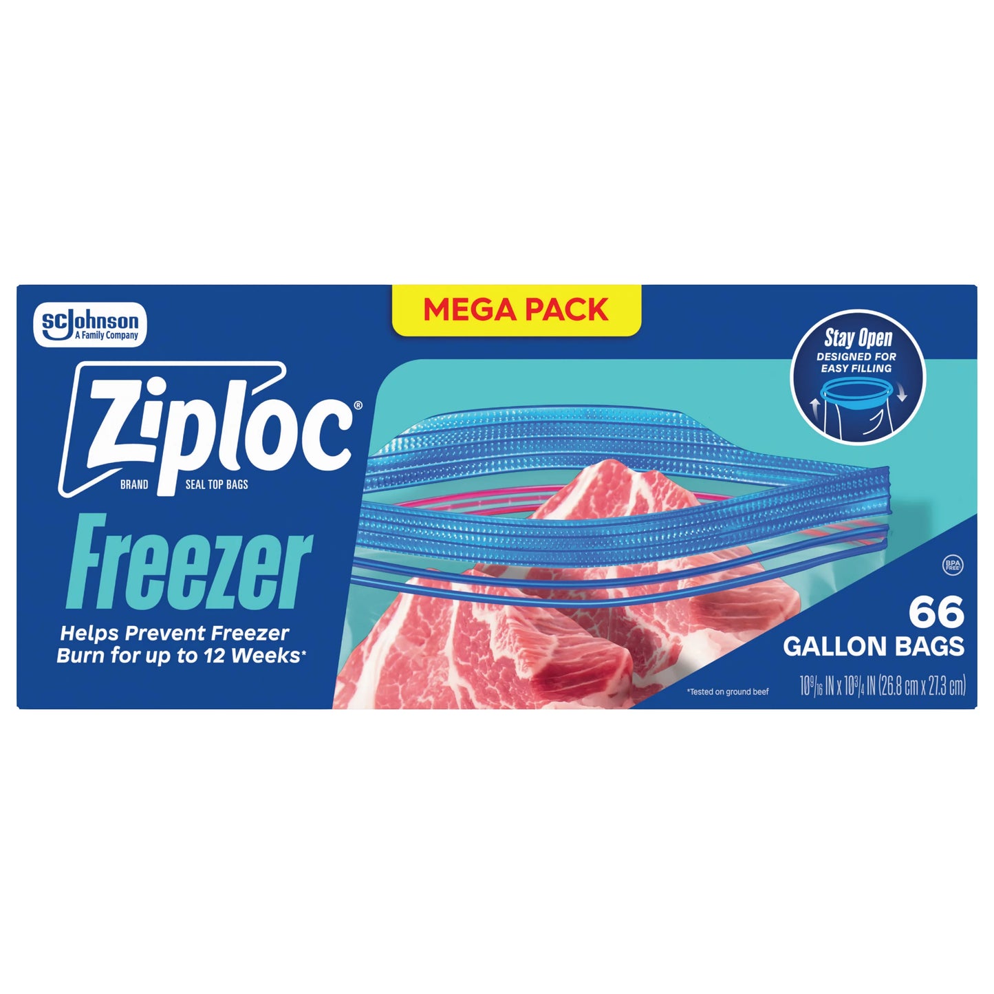 Ziploc Gallon Freezer Storage Bags Mega Pack 66 ct.