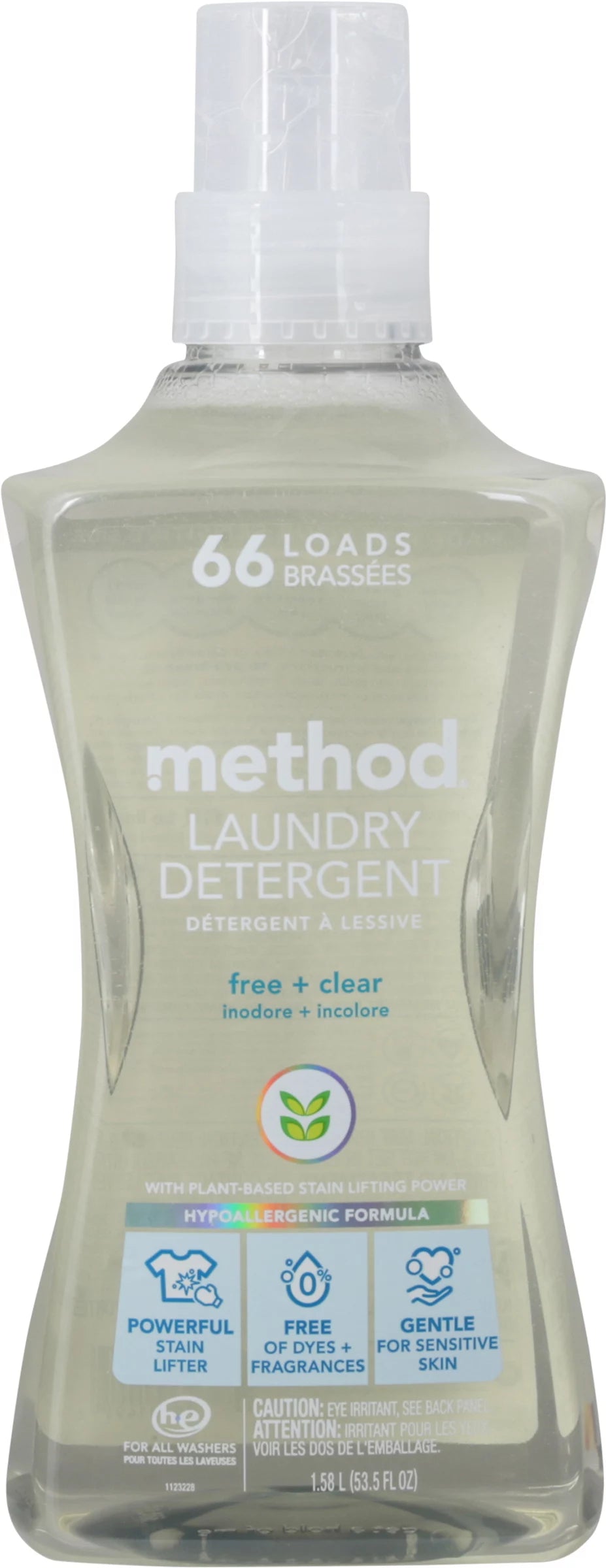 Method Laundry Detergent, Free + Clear 53.5 fl. oz.
