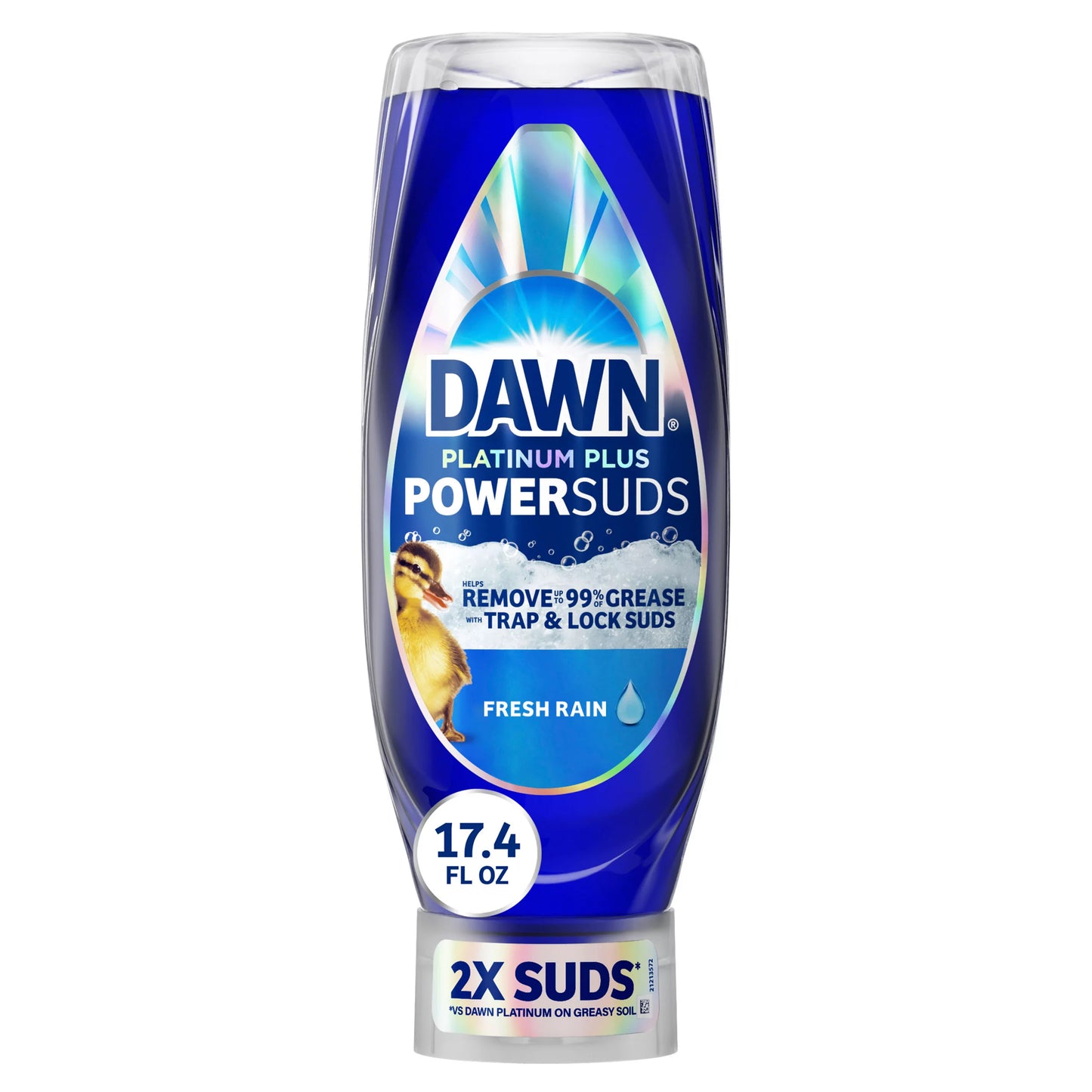 Dawn Platinum Plus PowerSuds Dish Soap, EZ-Squeeze Bottle 17.4 fl. oz.