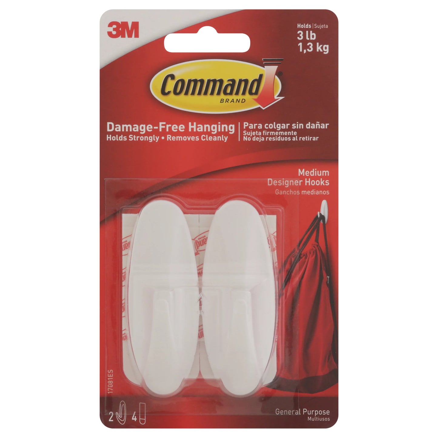 Command Designer Hooks, General Purpose, Medium 2 each