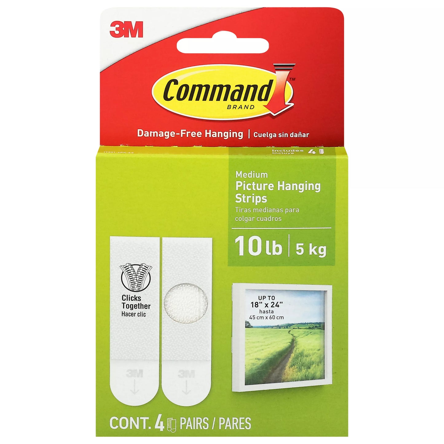 Command Picture Hanging Strips, Medium 4 each